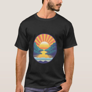 Übergroßes Workout-T-Shirt - Pastell-Sonnenunterga T-Shirt