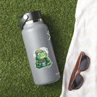 Übergrübler Frosch Aufkleber