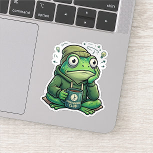 Übergrübler Frosch Aufkleber