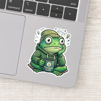 Übergrübler Frosch Aufkleber