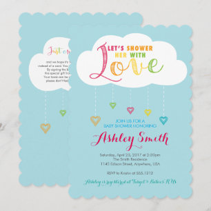 Überhäufen wir sie mit Liebe Baby Shower Einladung