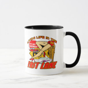 Überholspur-90. Geburtstags-Geschenke Tasse