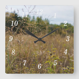 Überholte Prairie-Wall-Uhr Quadratische Wanduhr