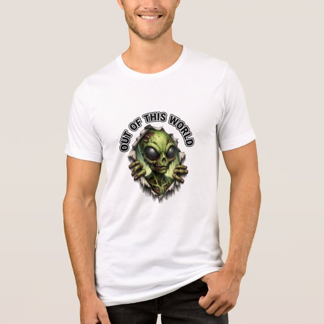 Überirdische Alien-Sci-Fi-Kunst Tri-Blend Shirt (Vorderseite)