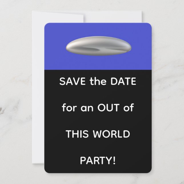 Überirdische Party SAVE THE DATE Einladung (Vorderseite)