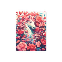 Überirdische rosa Einhorn-Fantasy-Kunst