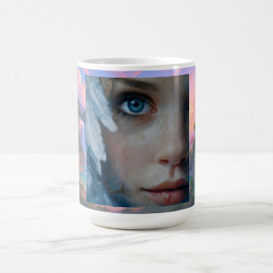 Überirdisches Engelporträt Kaffeetasse