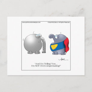 ÜBERKOMPENSATING Cartoon Postcard bis April McCall Postkarte