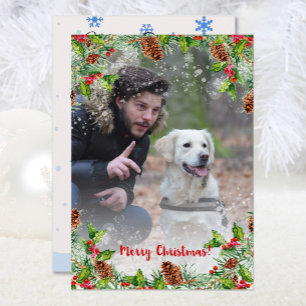 Überlagern Sie Ihre Foto- und TextWeihnachtskarte Feiertagskarte
