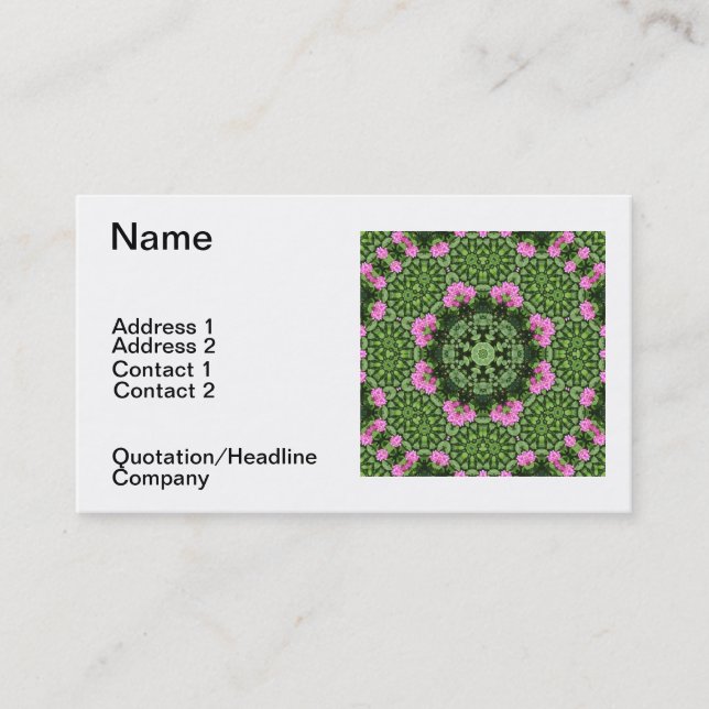 Überlagerte rosa Lotus-Mandala Visitenkarte (Vorderseite)