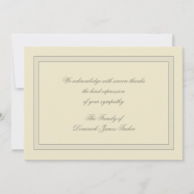 Überlagerter Trauerfall danken Ihnen Notecard Dankeskarte (Vorderseite)