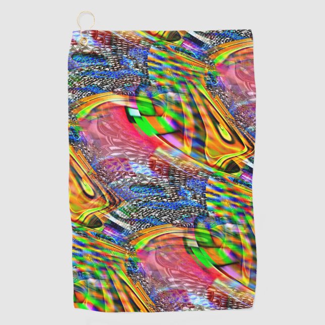 Überlagerung von klaren, lebhaften Farben auf raue Golfhandtuch (Vorderseite)