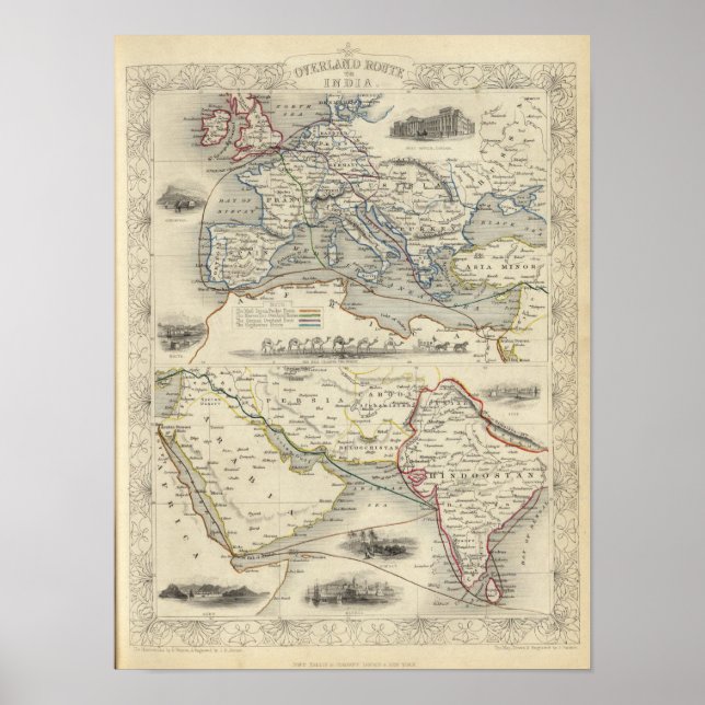 Überlandroute nach Indien Poster (Vorne)