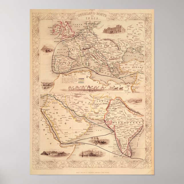 Überlandroute nach Indien Poster (Vorne)