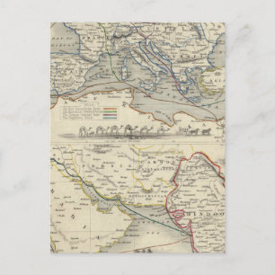 Überlandroute nach Indien Postkarte