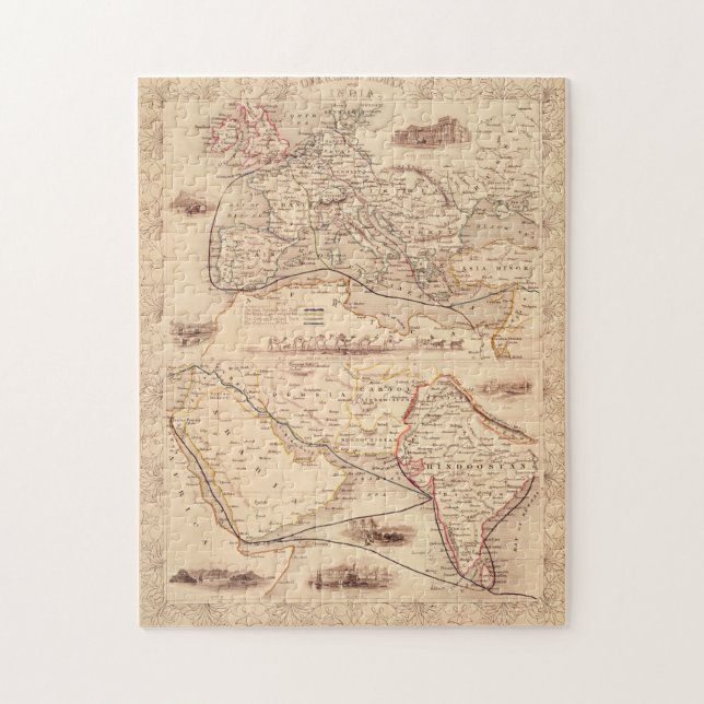Überlandweg nach Indien Puzzle (Vertikal)