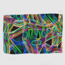 Überlappen bandähnliche Kurven, neonfarbiges Relie