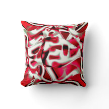 Überlappen der gebogenen Schleife in lebhaftem Rot