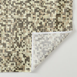 Überlappen kleiner Quadrate in Braunbeige Wandteppich
