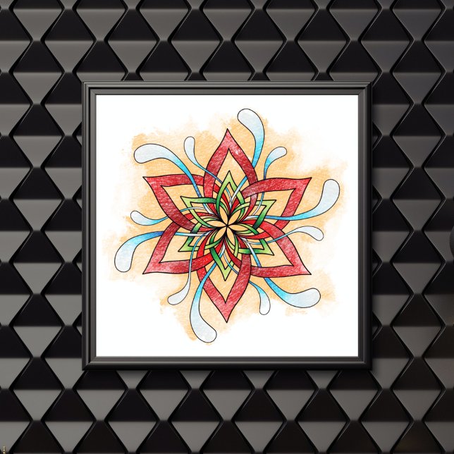 Überlappen von Mandala Adult Coloring Poster (Von Creator hochgeladen)