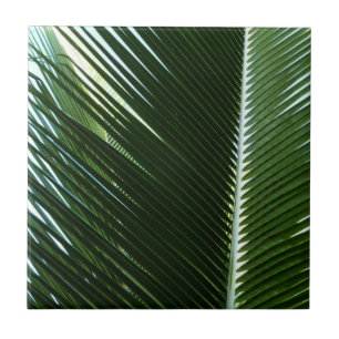Überlappen von Palm Fronds Tropical Green Abstrakt Fliese