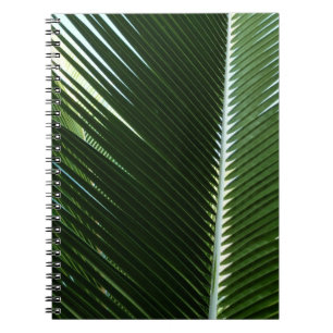Überlappen von Palm Fronds Tropical Green Abstrakt Notizblock