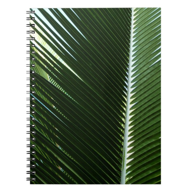 Überlappen von Palm Fronds Tropical Green Abstrakt Notizblock (Vorderseite)
