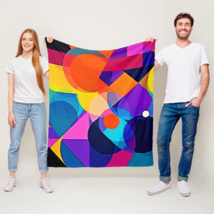Überlappende Farbtöne: Abstrakte Fusion Fleecedecke