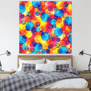 Überlappende Kreise Farbchaos Kunst Leinwanddruck