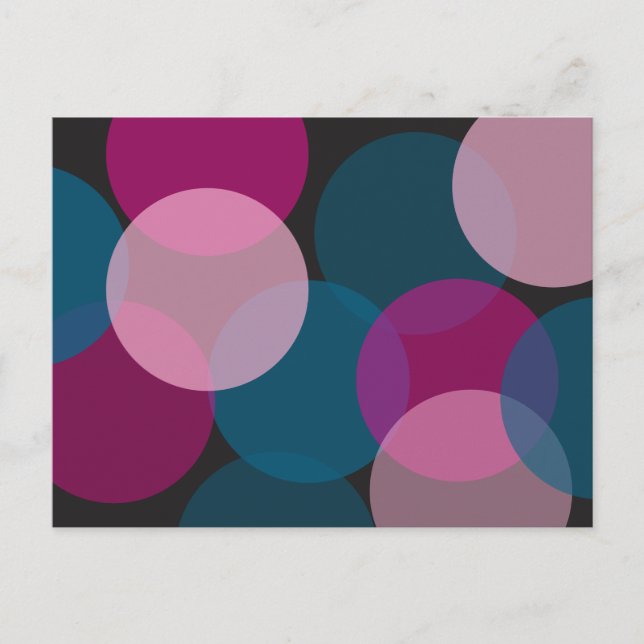Überlappende Kreise Postkarte (Vorderseite)