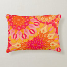 Überlappende Mandala Orange Pink Gelb