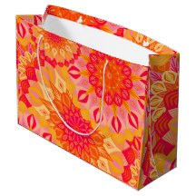 Überlappende Mandala Orange Pink Gelb