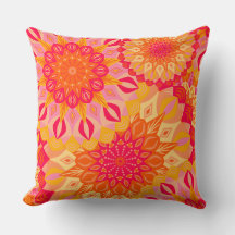 Überlappende Mandala Orange Pink Gelb