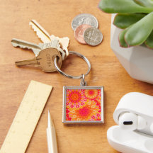 Überlappende Mandala Orange Pink Gelb