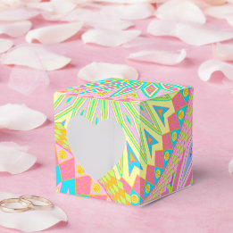 Überlappende Mandala Pink Blau Gelb Mint Lila Geschenkschachtel