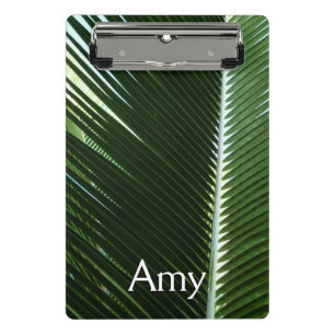 Überlappende Palmenblätter Tropisches Grün Abstrak Mini Klemmbrett