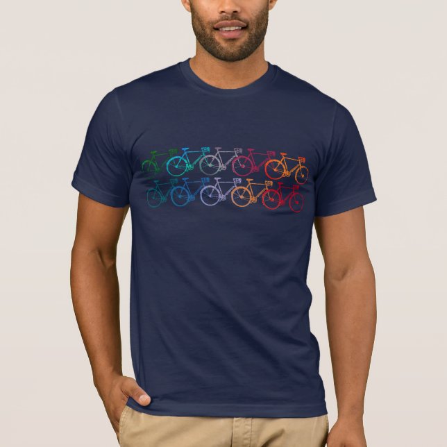 Überlappende Räder - Farbknöpfe T-Shirt (Vorderseite)