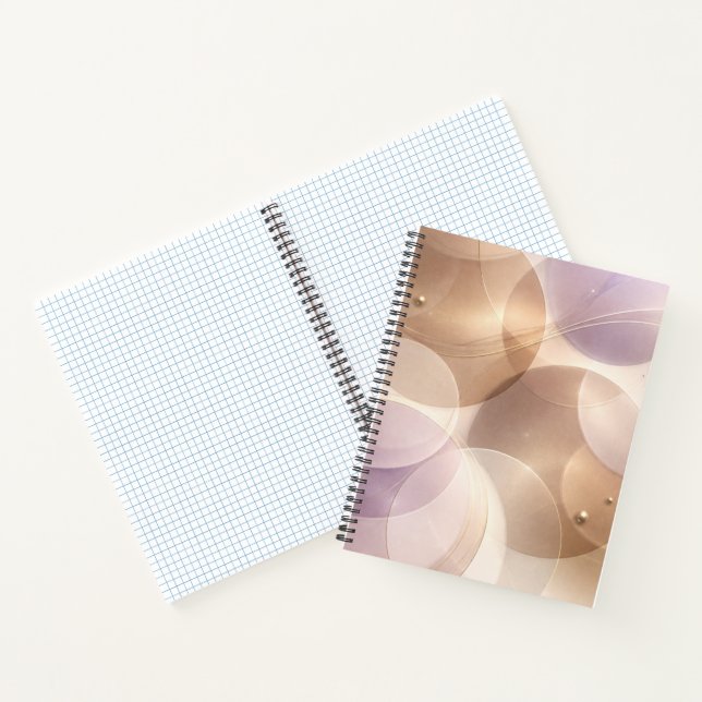 Überlappende transparente Kreise AI-Kunst Notizbuch (Innenseite)