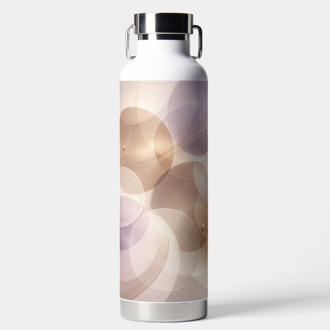 Überlappende transparente Kreise AI-Kunst Trinkflasche (Vorderseite)