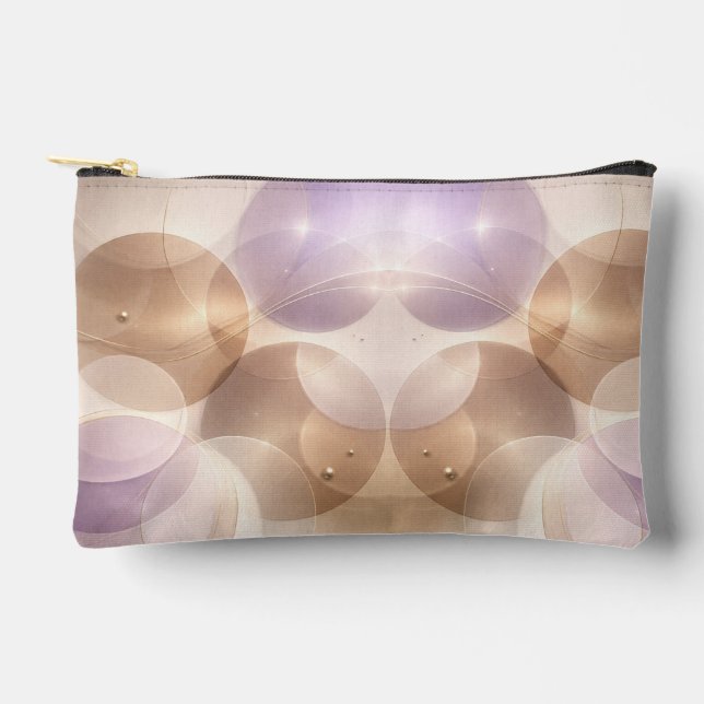 Überlappende transparente Kreise AI-Kunst  Zubehörtasche (Vorderseite)
