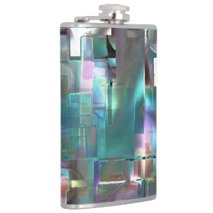 Überlappung des Gradienten grün und farbig in weic Flachmann