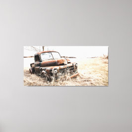 Überlassener LKW Leinwanddruck