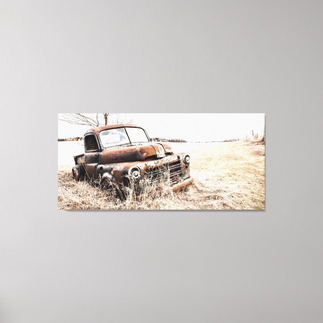 Überlassener LKW Leinwanddruck (Vorderseite)