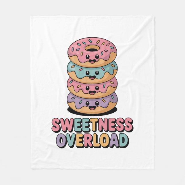 Überlastung der Süße | Donut Kids Fleecedecke (Vorderseite)