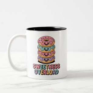 Überlastung der Süße   Donut Kids Zweifarbige Tasse