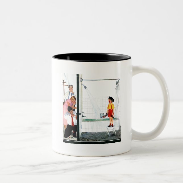 Überlaufrohr Zweifarbige Tasse (Rechts)