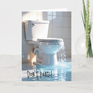 Überlauftoilette Ältere Geburtstags-Spaß Karte
