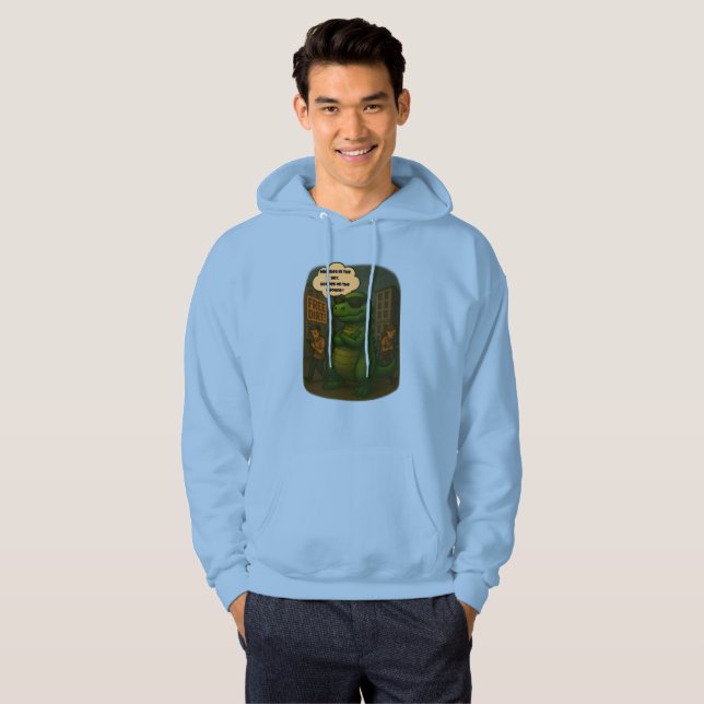 Überleben 2025: Dino-Stil Hoodie (Vorne ganz)