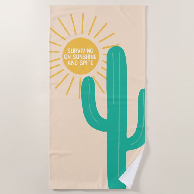 Überleben auf Sonnenschein und Spite Strandtuch (Vorderseite)