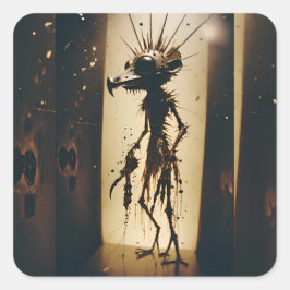 Überleben der alltäglichen Horror für die Ratte Pa Quadratischer Aufkleber